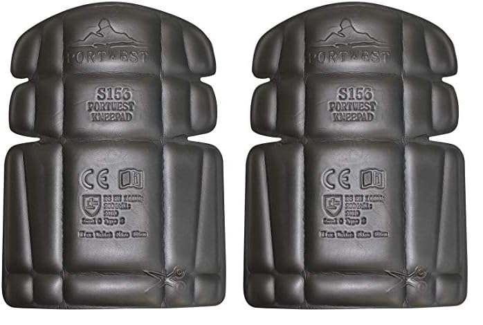 Portwest Knee Pad, Size: One Size, Colour: Black, S156BKR (Pack of 2)