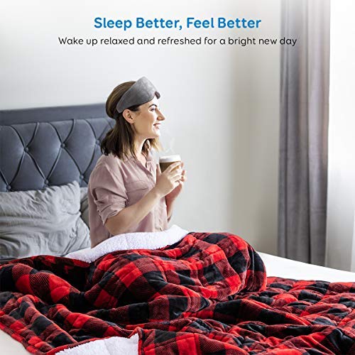 Adults Sherpa Weighted And Heated Blanket Uttermara Sherpa Fleece