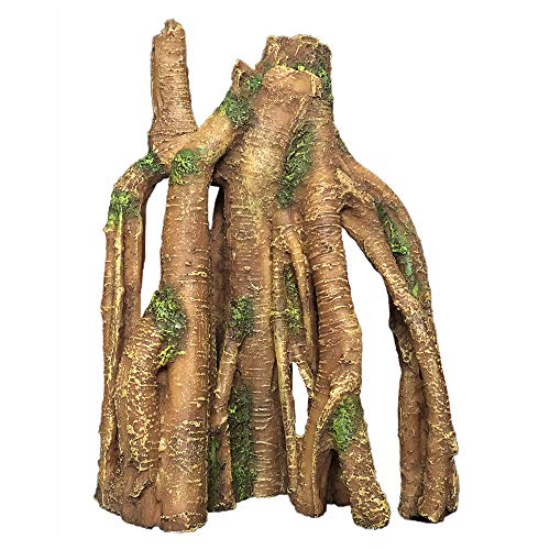 SLOCME Aquarium Resin Tree Trunk Ornament - Fish