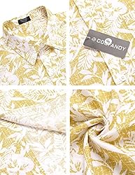 COOFANDY Mens Short Sleeve Button Up Shirt Summer