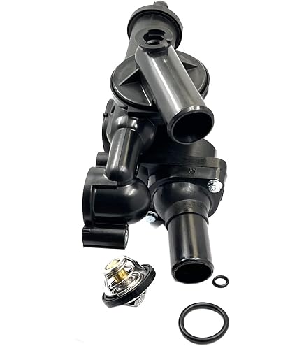 LEVANLIGHT Aluminum Thermostat Housing Assembly - Compatible With Chrysler 200, Dodge Avenger, Jeep Compass & More (Replaces 68003582AB)