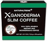 Nutrimus Prime Xganoderma Slim Coffee with 100% Arabica Instant and Microground Coffee and Vital Slimming Contents (1 Box of 30 Sachets)