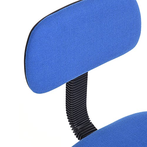 FCH Low-Back Study Chairs Adjustable Swivel Office Chair Armless Task Chair for Home/Office/Study Use,Blue