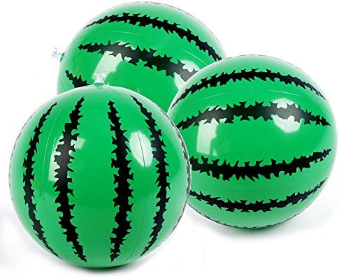 Jellydog Watermelon Ball, Inflatable Melon Pool Ball, Summer Watermelon Beach Ball, Beach Entertainment Toy for Parents and Children, Water Toy for Swim Pool and Watermelon Theme Party
