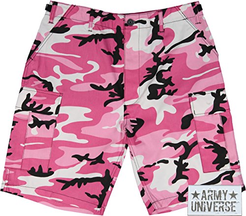 Pink Camouflage BDU Cargo Shorts with ARMY UNIVERSE Pin Size X-Large