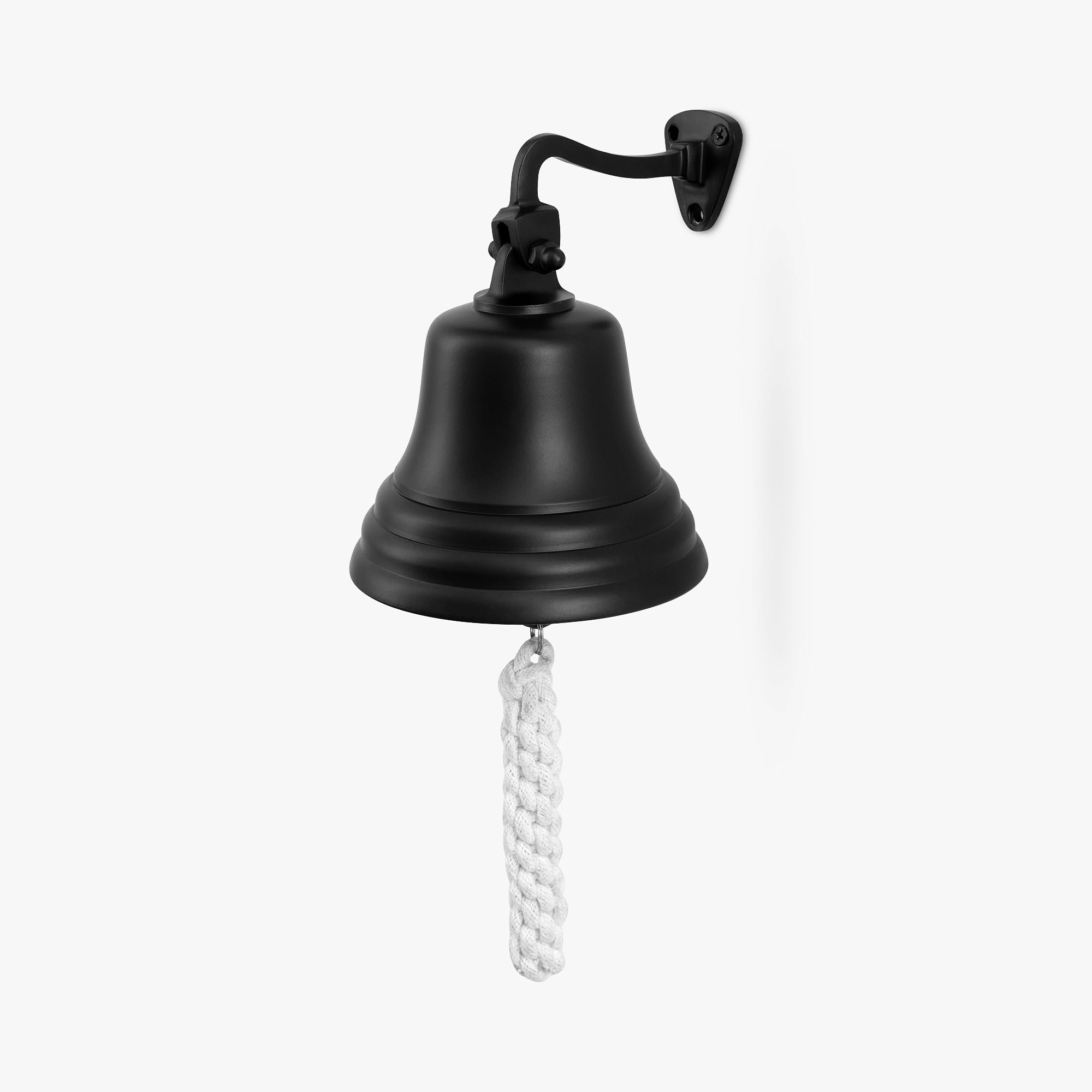 ACL Wall Mounted Bell | Last Orders Bell with Rope Pull | Ideal for Home Bar, Pub, Reception | Classic Nautical Decor | Crisp, Loud Sound | Black Bell Premium Bar Accessory 12,7cm