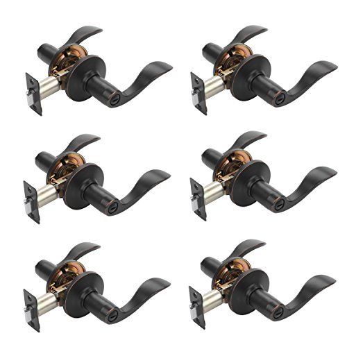 Dynasty Hardware Heritage Door Lever Privacy Set, Aged Oil Rubbed