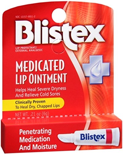 Blistex Medicated Lip Ointment for Dryness and Cold Sores, 0.21oz - PACK OF 2