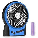 OPOLAR Portable Travel Battery Operated Fan with 4-15 Hours Battery Life, Rechargeable 3 Speeds Handheld Mini Fan with Powerful Airflow for Camp and Outdoor Events, USB Powered, Quiet, for Hot Flashes