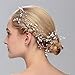 Jaciya Crystals Wedding Headband Bridal Headpieces for Bridesmaid and Flowergirls, 19.7 inches Hair Vine and Headpiece Pearls Silver Hair Accessories for Women (Silver)