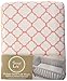Trend Lab Quatrefoil Deluxe Flannel Fitted Crib Sheet, Coral