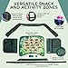 Premium Kids Car Seat Tray - Bonus Snakes + LADDERS Game | No-Spill Eating Snack Tray | Entertainment Car Seat Tray | Detachable Kids Travel Tray | Universal Fit for Car Seat, Airplane & Stroller