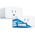 meross Smart Plug Mini Support Apple HomeKit, Siri, Alexa, App Control, Timer, 15A & Reliable Wi-Fi, No Hub Needed, 2.4G WiFi Only, 2 Pack