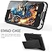 iPhone 6S Plus Rhidon Case Combo Super Slim Hard Shell Layer Holster Open-Face Sport Case with Holster Kickstand and Locking Belt Swivel Clip for Apple iPhone 6 Plus/6S Plus (Black)