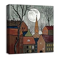 Canvas Wall Art Landscape Canvas Prints Home Artwork Decoration for Living Room, Bedroom - 12x12 inches