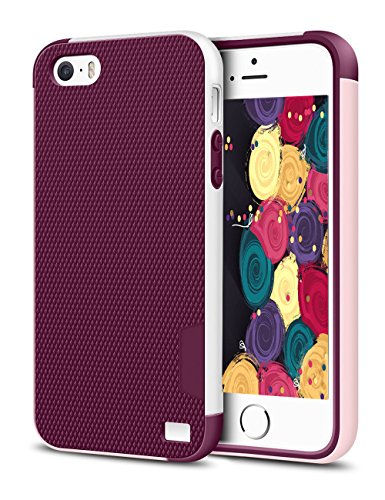 Red Silicone iPhone 5S Case Slim, Prime iPhone SE Cases for Women,Air Case iPhone 5S Cases for Teens,SE iPhone Case iPhone 5 Phone Case iPhone SE Case Cover for Apple iPhone 5S Cases iPhone 5S Housing