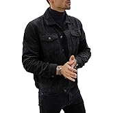 Pretifeel Mens Corduroy Trucker Jacket Slim Fit Button Down Fall Winter Coat