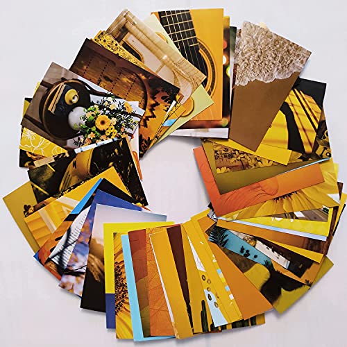 fantasy casa Yellow Collage Kit for Wall Aesthetic decor, 60 Set 4x6 inch Images, Room Decor for Teen Girls, Posters For Room Aesthetic, Wall Collage Kit Aesthetic Pictures, cool room decor aesthetic, Posters Aesthetic, Collage Kit