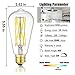 Leools Vintage LED Edison Dimmable 15W Led Filament Light Bulbs ST64 1300 Lumen 4000K Daylight White 100-120 Watt Equivalent,E26 Base Decorative Antique Lamp for Home Bathroom Bedroom 4 Pack