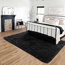 PAGISOFE Fluffy Shaggy Area Rug, 5x8 Feet, Soft
