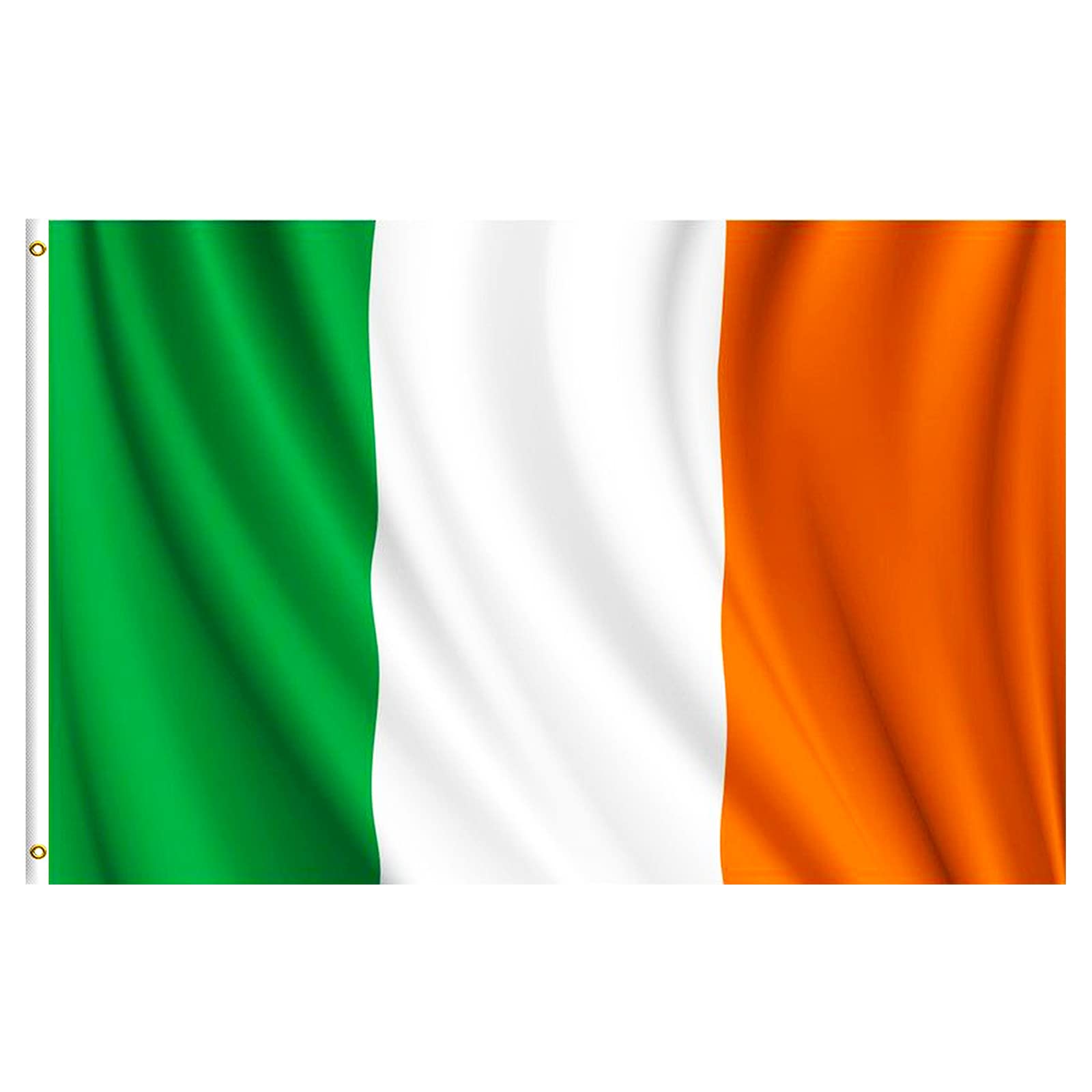 Cosymate Irish National Flag Ireland Flag Irish Republic Flag 3x5ft with Brass Grommets, Vivid Color, UV Fade Resistant, Canvas Header, Double Stitched, 90x150cm