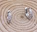 Cubic Zirconia Hoop Earrings,Silver Plated Round CZ Huggie Hoops Small Hoop Earrings for Women Girls