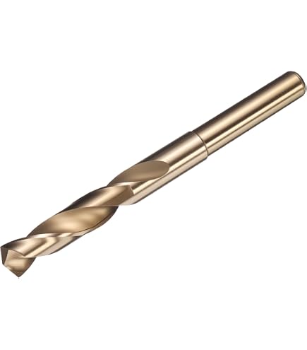 uxcell Reduced Shank Twist Drill Bits 13mm Black Nitride & Gold
