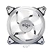 Pack of 3 Aigo Halo LED Ring Fan 120mm 12cm Sleeve Bearing 120mm LED Silent Fan for Computer Cases, CPU Coolers, and Radiators (120mm, Triple Pack White)
