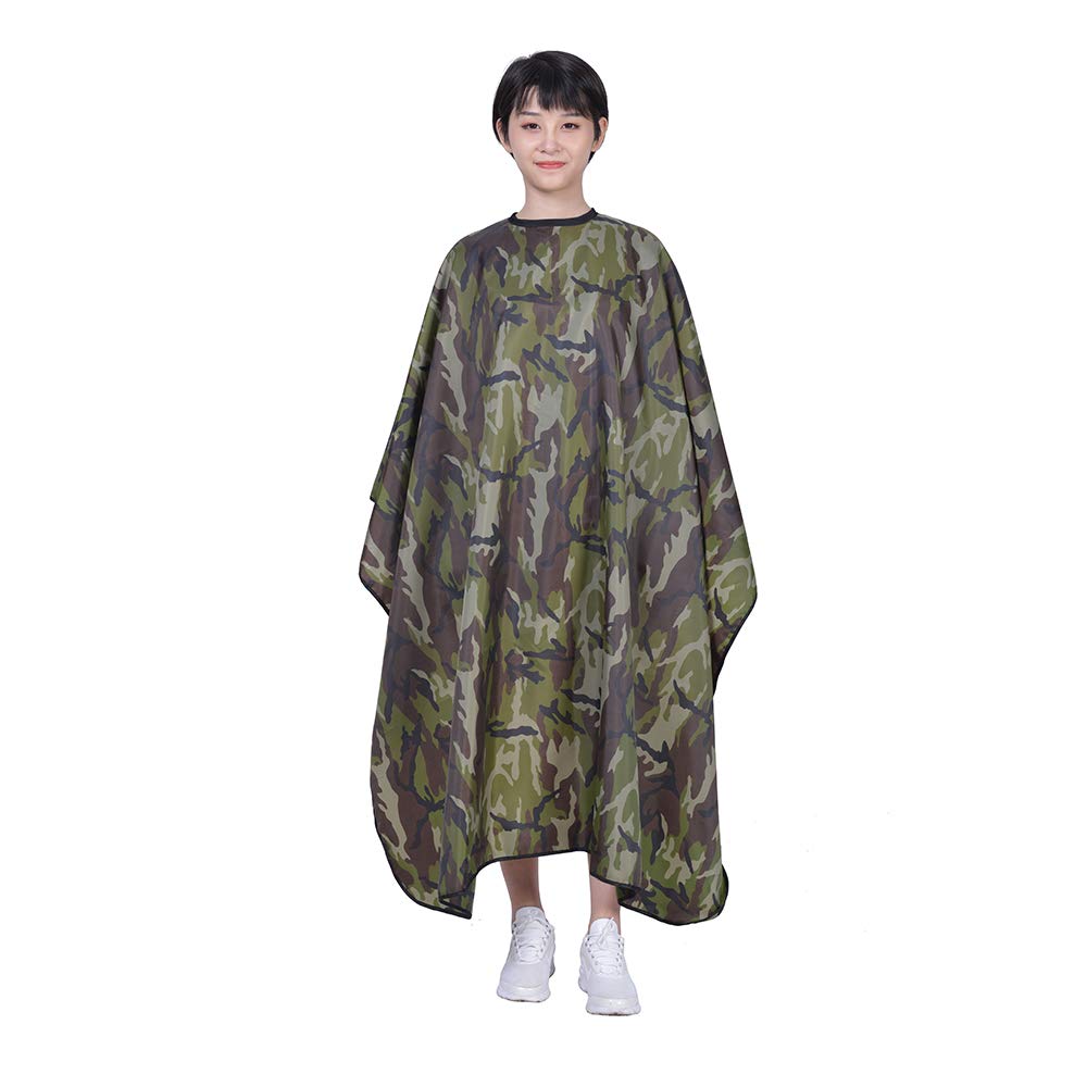 LWBTOSEE Waterproof Oilproof Cutting Gown Haircut Cape Barber Hairdressing Wrap Camouflage Color Hairdressing Supplies Salon Hair Styling Accessory