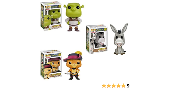 Amazon Com Pop Peliculas Shrek Juego De 3 Toys Games