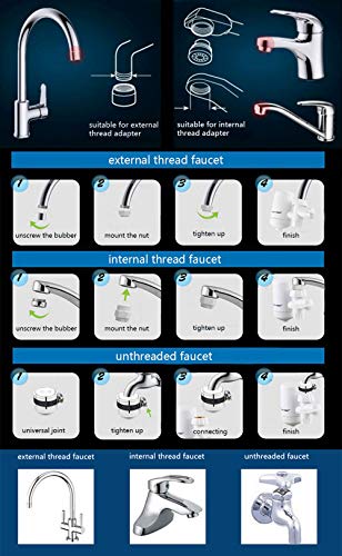 Faucet Water Filter Faucet Mount Purifier Tap Water Filter for Kitchen Bathroom - Thumbnail 5