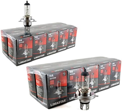 20x Socket 43T Halogen Lamp Light Bulbs 12 V 60 W/55 W H4 60/55 W Incandescent Auto Clear Land Rover Defender Station Wagon (LD), Discovery I (LJ, LG) Freelander (LN), Range Rover I (AE, AN, HAA, HAB, HAM, HBM, RE, RN), Range Rover II (LP)