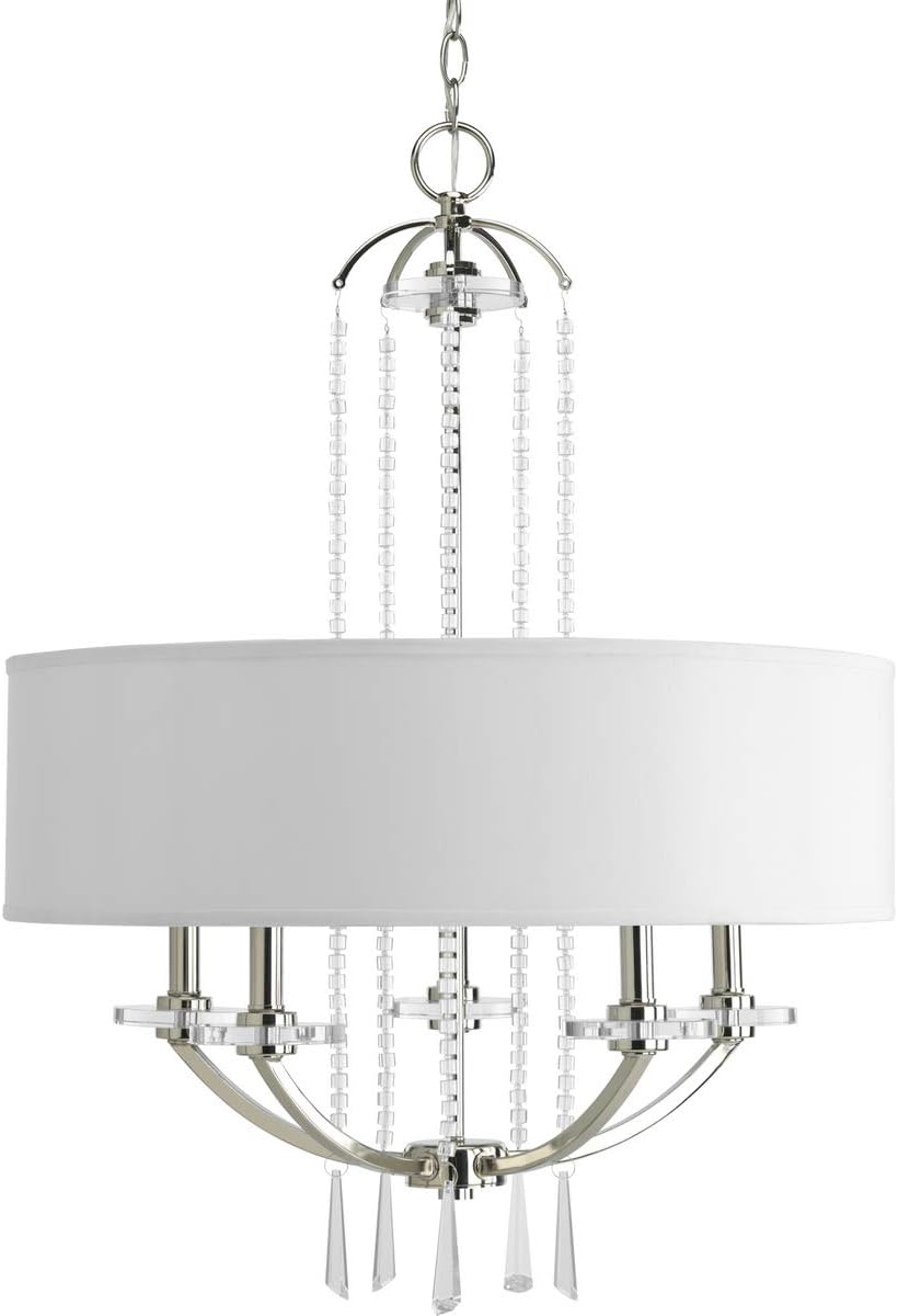Best Progress Lighting Nisse Collection 1-Light Polished Nickel Mini Pendant