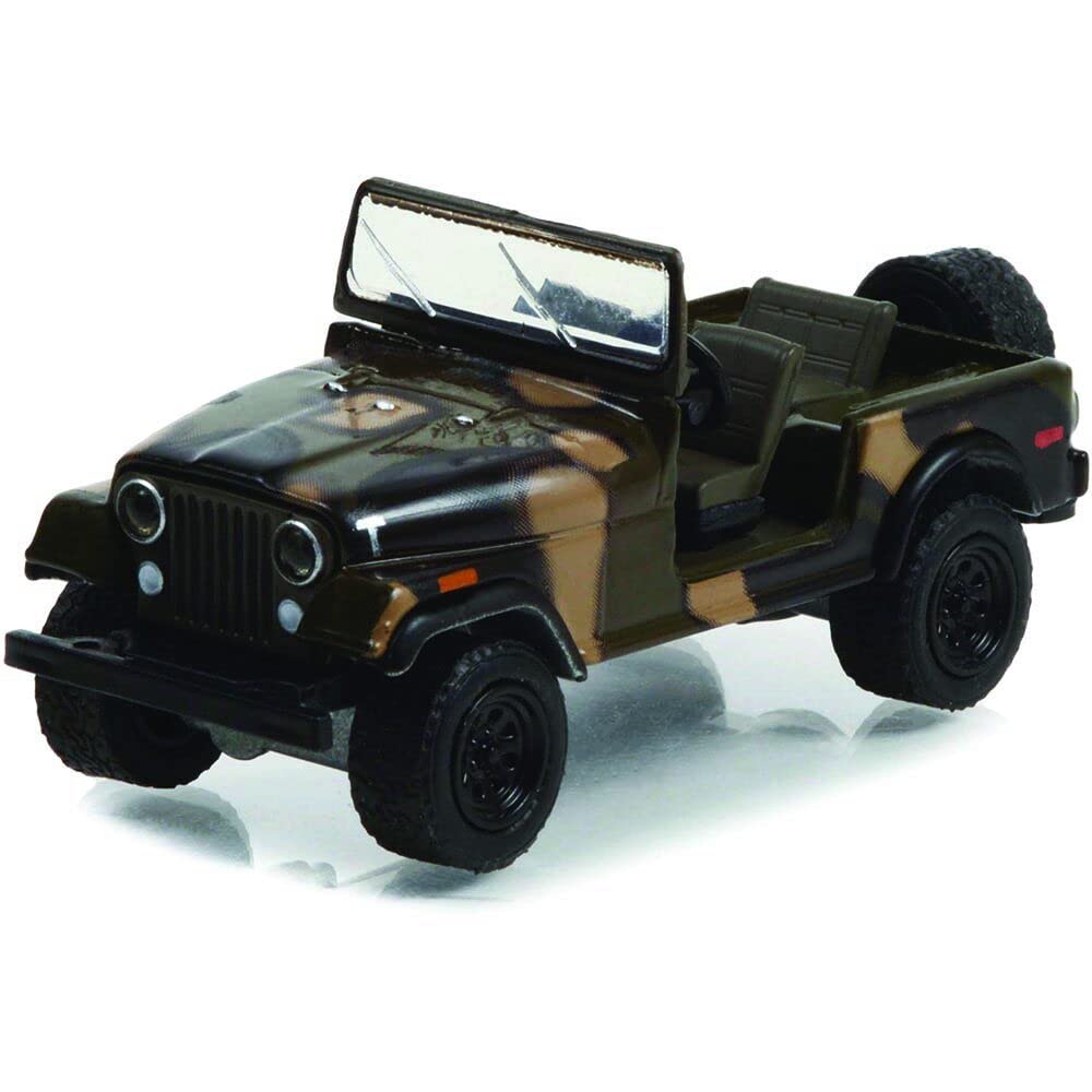 Greenlight 44965-E Hollywood Special Edition - Fall Guy Stuntman Association - 1981 CJ-7 - Camouflage 1:64 Scale