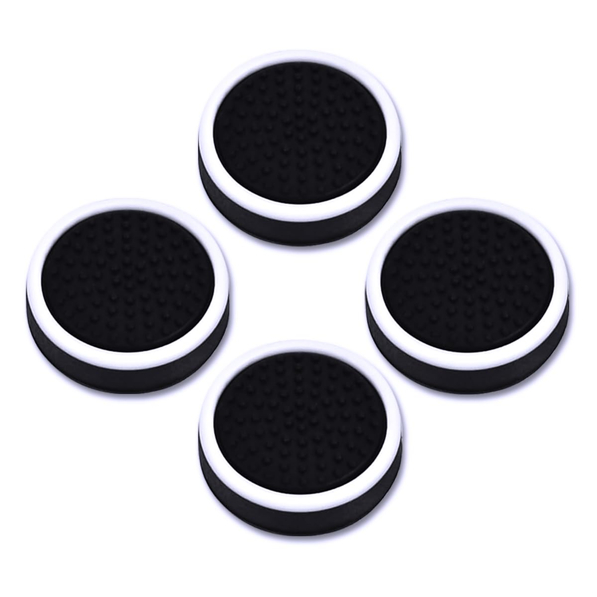 PS Portal Thumb Grips Black, Full Protection Analog Stick Cover Silicone Joystick Caps Anti-Scratch & Anti-Slip Thumbstick Replacement Thumb Grips Caps PS Portal Accessories (4 Pcs) - Black