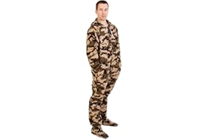 Forever Lazy Footed Adult Onesies, One-Piece Pajama Jumpsuits for Men and Women, Unisex. with Detachable Feet.