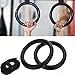 Foldable Fitness Gymnastic Rings - Set of (2) - Fully Adjustable Straps with Metal Buckles. Excellent for Pull Up Exercise or Olympic Gym Crossfit Training. Great for Dips and Full Body Strength.