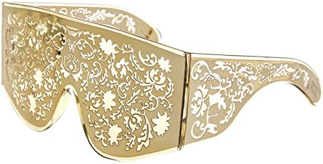 LINDA FARROW KTZ Mask Crystal Metal Gold Filigree KTZ4 Fashion Accessory
