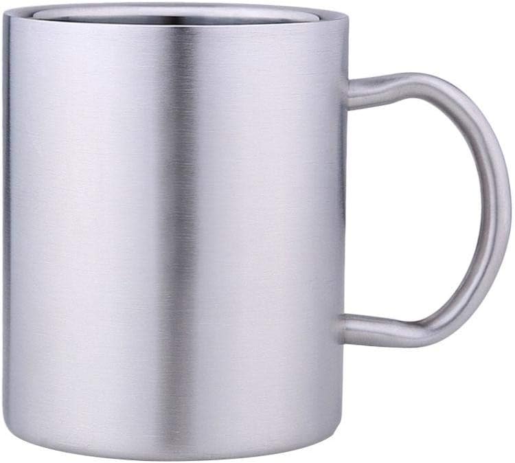 Following Insulated Cup, Stainless Steel Mug With Comfortable Handle 400ml for Drinking Tea Coffee Hot Soup
