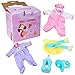 YIQIHAI 13 Pcs Baby Doll Clothes and Accessories, Including 5 Sets 12 Inches and 13 Inches New Born Baby Outfits, Doll Bottle and Tableware Birthday for Girls