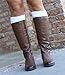 Lucky Love (TM) Reversible, Double Sided Boot Cuffs for Women, Cute Boot Toppers