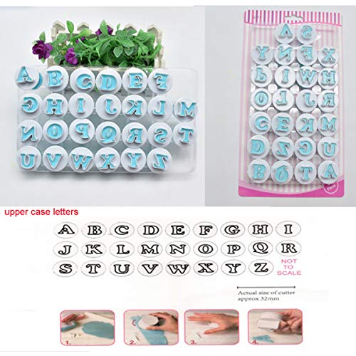 40-Piece Alphabet & Number Fondant Cutters Set - Letter Cookie Molds For Baking, Cake Decorating, Crafts - View #14