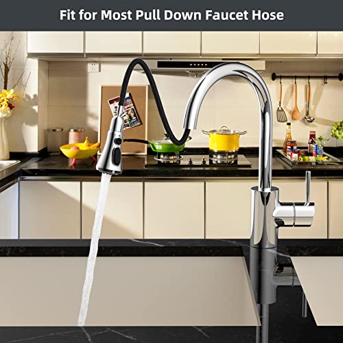 Hibbent Pull Down Spray Head for Kitchen Faucet, 3Function Kitchen