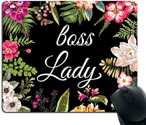 Supwek Gaming Mouse Pad Custom,Boss Lady Mouse Pad - Floral Boss Lady Funny Mouse Pad