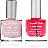 Dermelect Perfectly Polished Nail Rehab Kit – Nail Concealer & Strengthener Duo with Peptides, Squalene & Optic Brighteners for Damaged Nails, Natural Pink Tint, Glossy Finish, 2-Piece Set