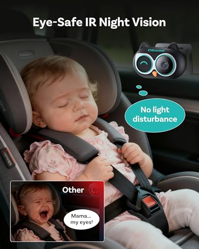 OTTOCAST Cabin Care Baby Car Camera 2026 (for Wired CarPlay Only) | Uses Your Car's Built-In Screen,No Extra Screen Needed,Split Screen for CarPlay and Baby,No-Glow Night Vision,150°Wide Angle