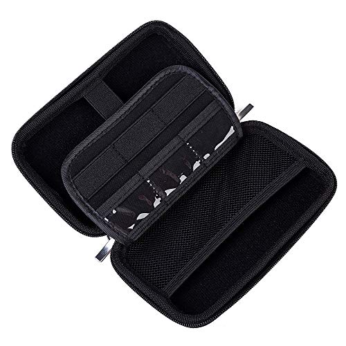 TSA Approved USB Flash Drive Memory Card Hard Drive Case Compact Travel Passport Hard Shell Carry On Portable Security Pack Secure Shockproof Electronic Accessories Organizer Holder Bag Black - Thumbnail 5