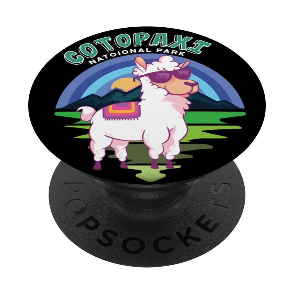 Cool National Park Souvenir Cotopaxi Llama Souvenir PopSockets Swappable PopGrip