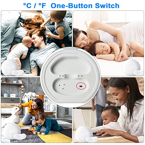 Smart Baby Thermometer for Kids, Moleath Wearable Armpit Fever Monitor