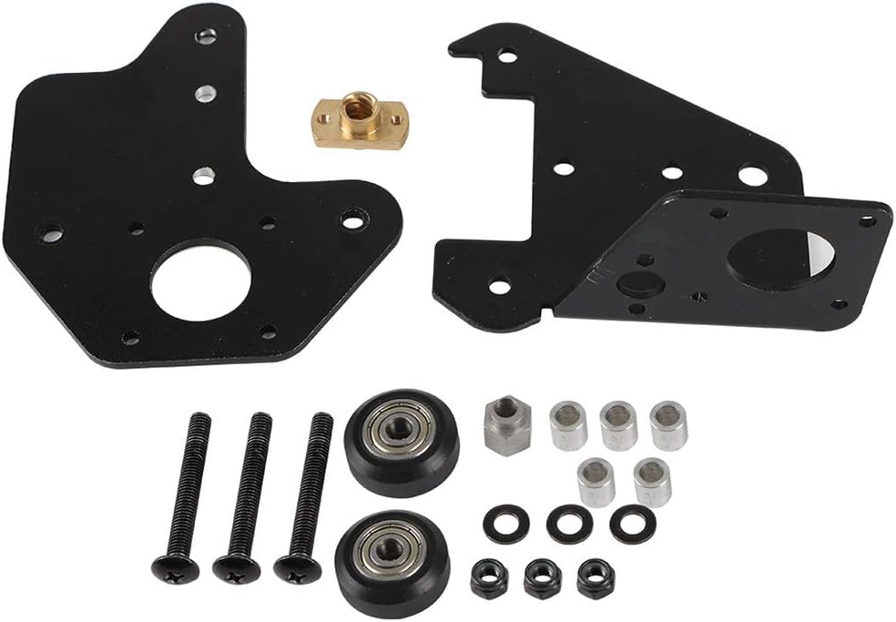 Yuhoo Motor Bracket Fixed Mount Plate Spare 3D Printer with Pulley Nut Home Office Replacement Parts Upgrade Left X Axis Aluminum Durable sy Install for Creality CR10 S4 S5: Home & Kitchen